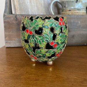 Cloisonné Enameled Votive Holder NYCO Nicki Yassaman 2003 Limited